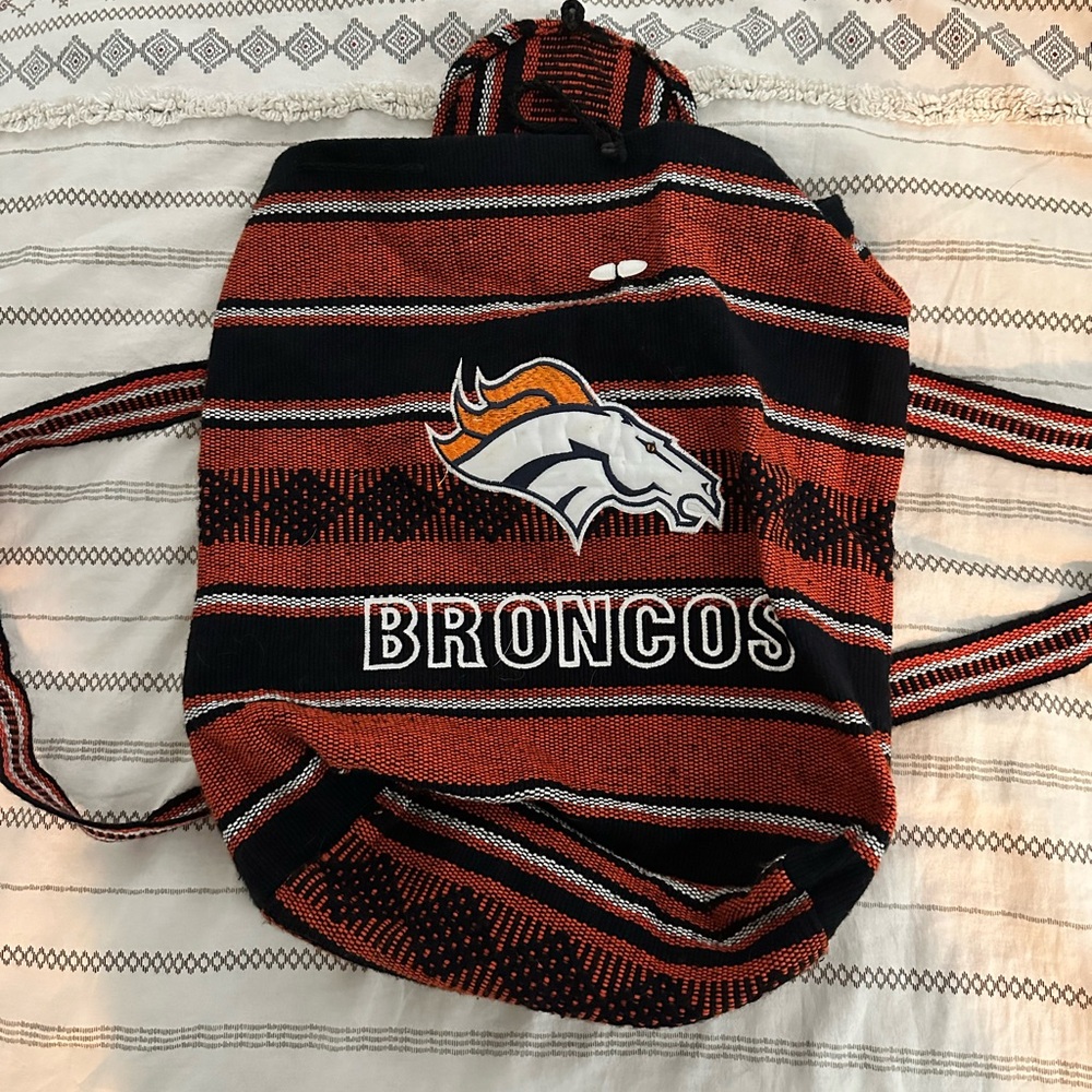 Broncos Striped Backpack